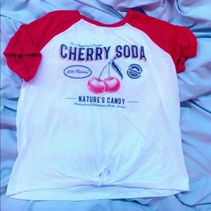 cherry soda white t-shirt 🍒
